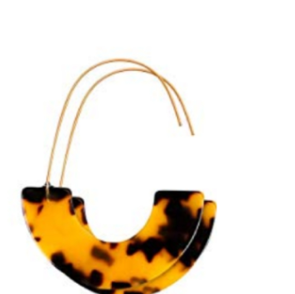 Tortoise shell earrings - Picture 5 of 5